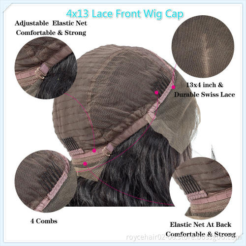 Natural Virgin Malaysian Human Hair 200 Density Loose Wave Lace Front Custom Wig with Natural Hairline Closure